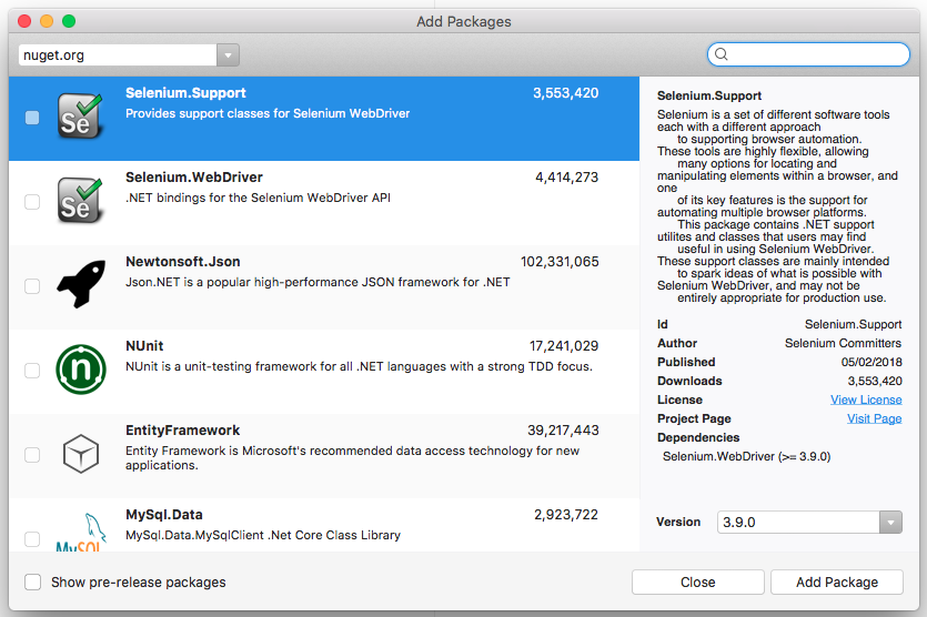 NuGet Package Manager